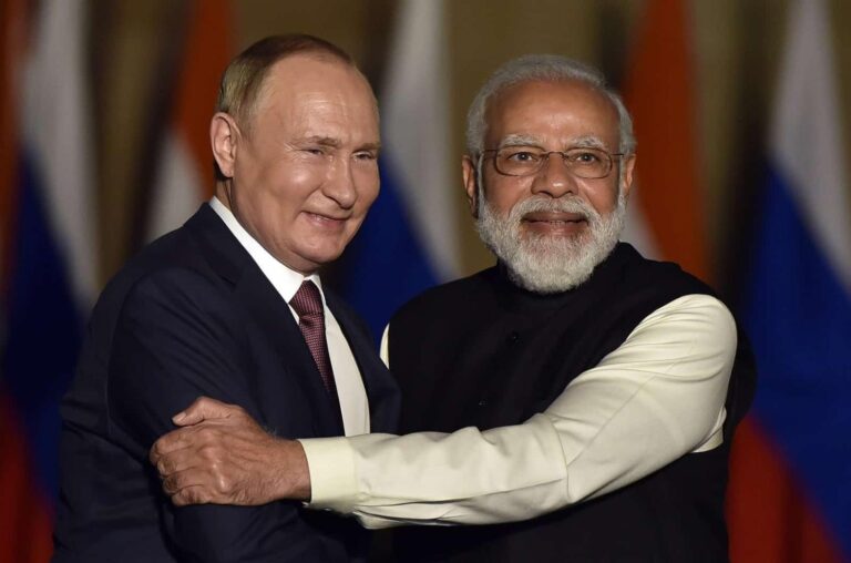 Putin and Modi compressed