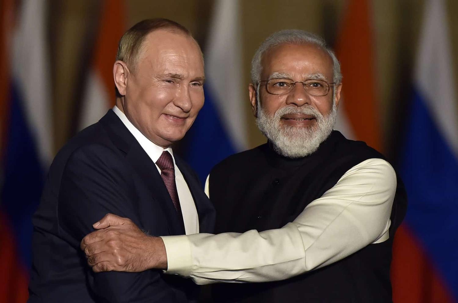 Putin and Modi compressed